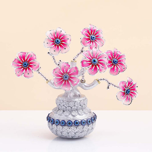 Sakura Blooms Evil Eye Vase