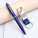 Royal Blue Wallet Pen Keychain Gift Set