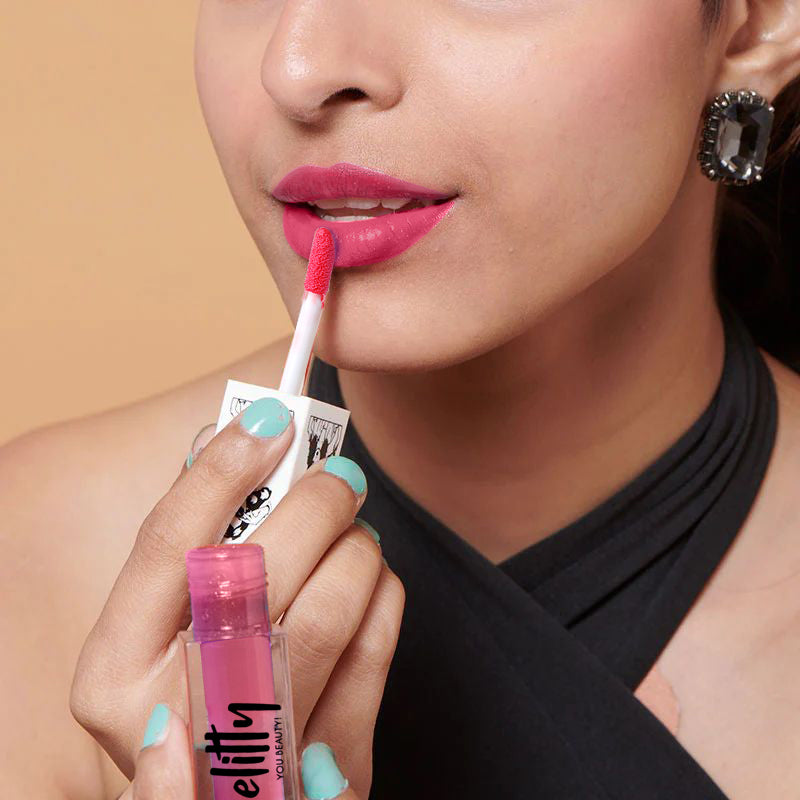 Elitty Pink Liquid Matte Lipstick | Transferproof, Smudgeproof & Lightweight | Pookie - 4 ML