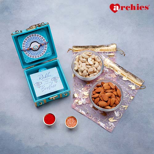 Happy Rakhi Trunk Box with Dry Fruits