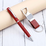 Rusted Brown Wallet Pen Keychain Gift Set