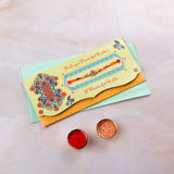 Designer Rakhi mailer with Roli chawal and Envelope Pack of 3