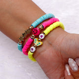 Golden Charm Colourful Multi Layer Bracelet Set