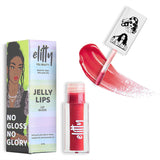 Elitty Jelly Lips- Pink Lip Gloss for High Shine, Glossy Finish - Pretty Salty (4ml)