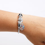 Mystic Evil Eye Charms Silver Bracelet