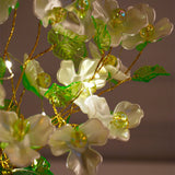White and Golden Accents Cherry Blossom Vase