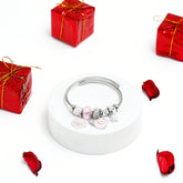 Pearls and Shells Charms Silver Bracelet