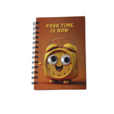 Clock Theme Googli Eyes Spiral Notebook