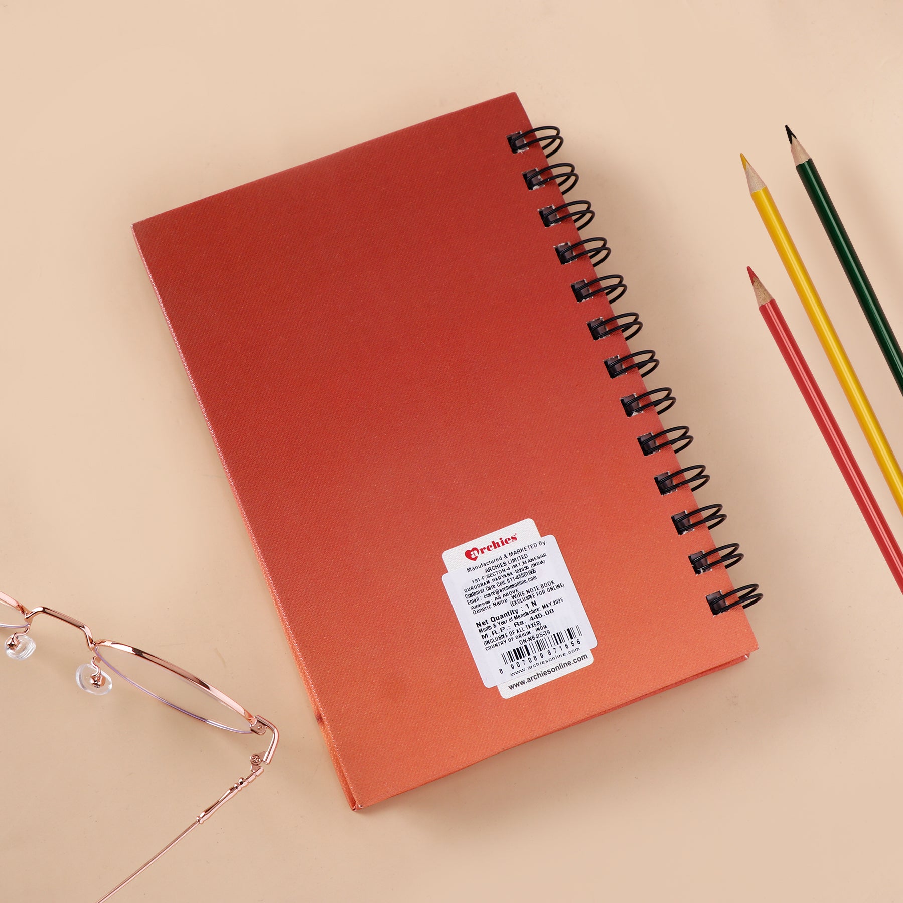 Burger Theme Googli Eyes Spiral Notebook