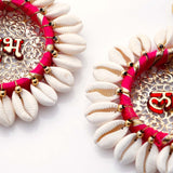 Handmade Pink Shell Conch Subh Labh Hanging