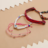 Knitted Pink Multi Layer Bracelet Set