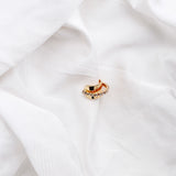 Rinestone Emblished Golden Earcuffs