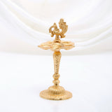 Peacock Golden Diya Jyoti Stand