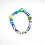 Blue Loop Fruit Bead Friendship Bracelet