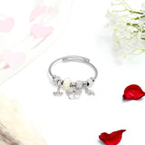 Silver Toned Charms Bracelet