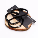 Evil Eye Black Beaded Multilayer Bracelet