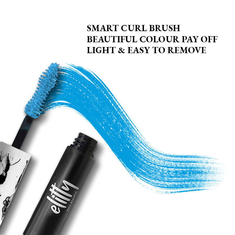Elitty Blue Pop Colored Lush Lashes Mascara - It's Giving - 5 gm