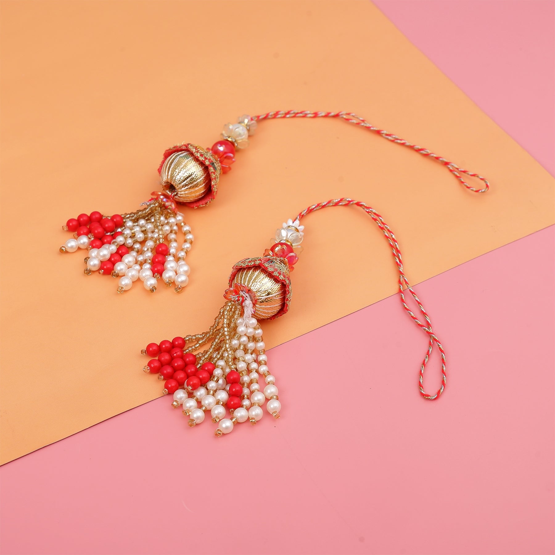 Traditional Red Lumba Rakhi