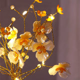 Golden and White Accents Cherry Blossom Vase