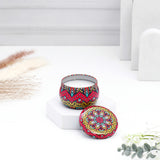 Scented Magenta Multicoloured Candle Pot
