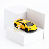 Yellow Sports Car Keychain