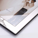 Silver Plated Hearts Engraved Big Photo Frame