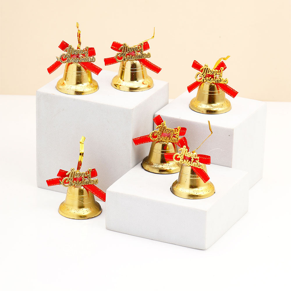 Pack of 6 Golden Christmas Bells
