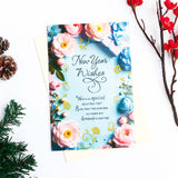 Pack of 6 New Year Wishes Greeting Card with Envelope