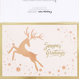 Pack Of 10 Golden Deer Seasons Greeting Card