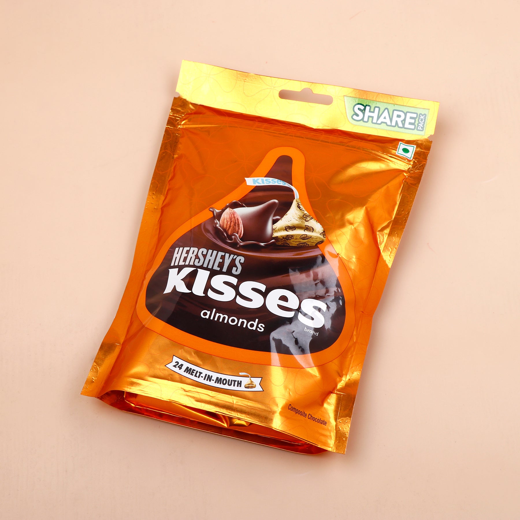 Hersheys Kisses Almonds Chocolate 100 GM
