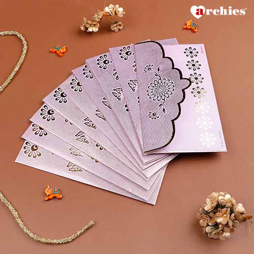 Archies Aesthetic Pastel Purple Shagun Envelopes for Occasions Pack of 10