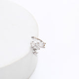 Silver Butterfly Rinestone Earcuffs