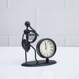 French Horn Figurine Clock