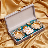 Om Ganesha Idol with Handcrafted Diya in Elegant Box
