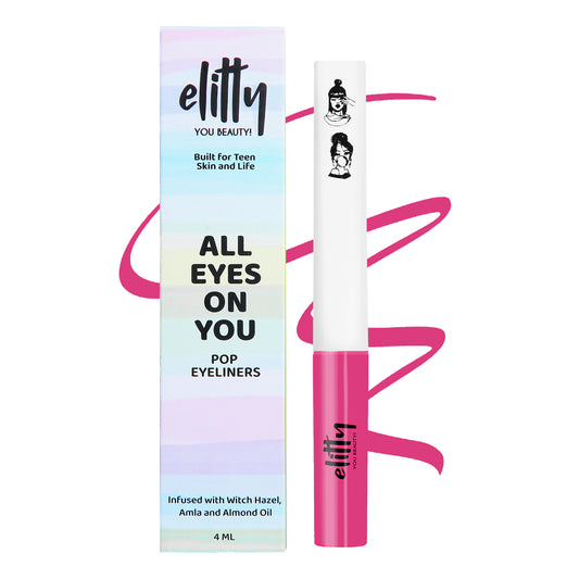 Elitty Hot Pink Matte Pop Coloured Eyeliner -High Key (4ml)