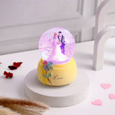 Yellow Love Romantic Couple Musical Snow Globe