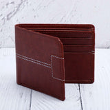 Premium Brown Wallet And Keychain Gift Set