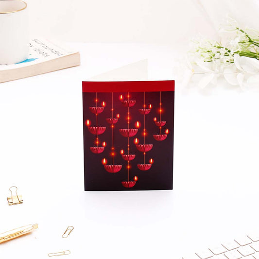 Graceful Diwali Seasons Greeting Card Pack Of 10