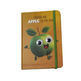 Apple Theme Googli Eyes Elastic Closure Notebook