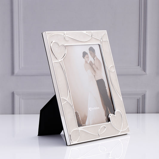 Romantic Silver Hearts Photo Frame