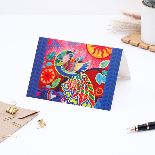 Peacock Seasons Greeting Card