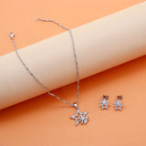 Celestial Bloom Pendant with Earring Set