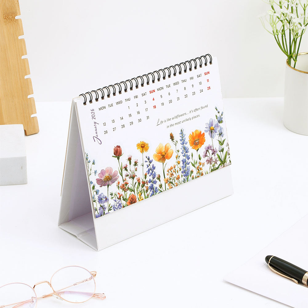 Blooms 2025 Desk Top Calendar With Envelope