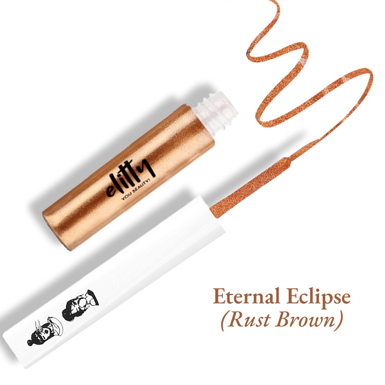 Elitty Rust Metallic Pop Coloured Eyeliner - Eternal Eclipse (4ml)
