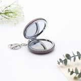 Grey Knitted Compact Mirror