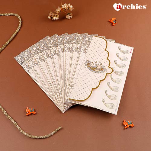 Archies Aesthetic Beige Shagun Envelopes for Occasions Pack of 10