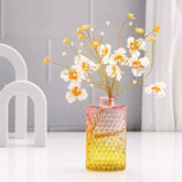 Golden and White Accents Cherry Blossom Vase