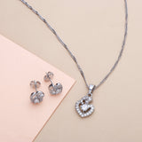 Enchanted Heart Pendant with Earring Set