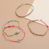 Coffee Bean Shell Multi Layer Bracelet Set