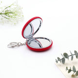 Red Knitted Compact Mirror